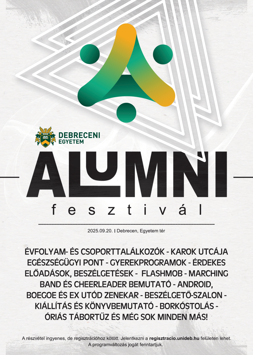 alumni fesztivál plakát